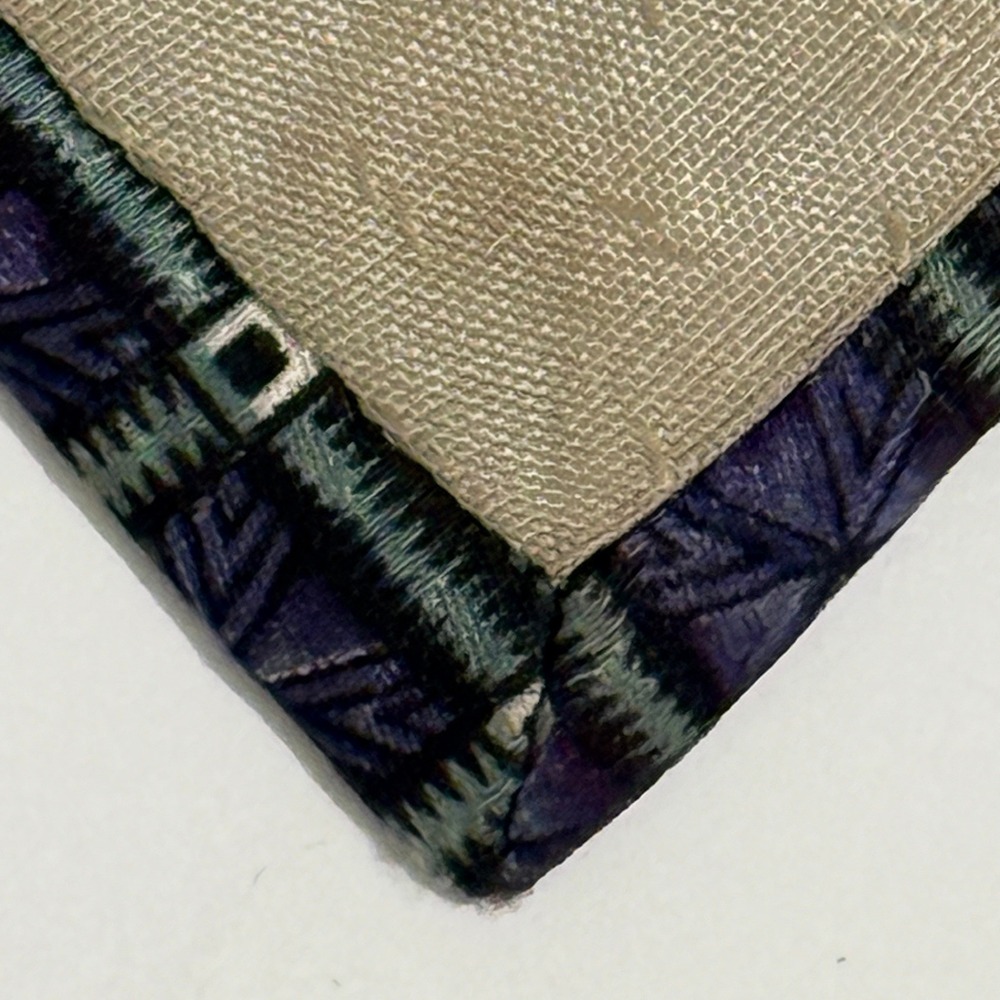 Vintage Adolfo Couture Purple Geometric 100% Silk Necktie Men's Classic Tie - Picture 9 of 9